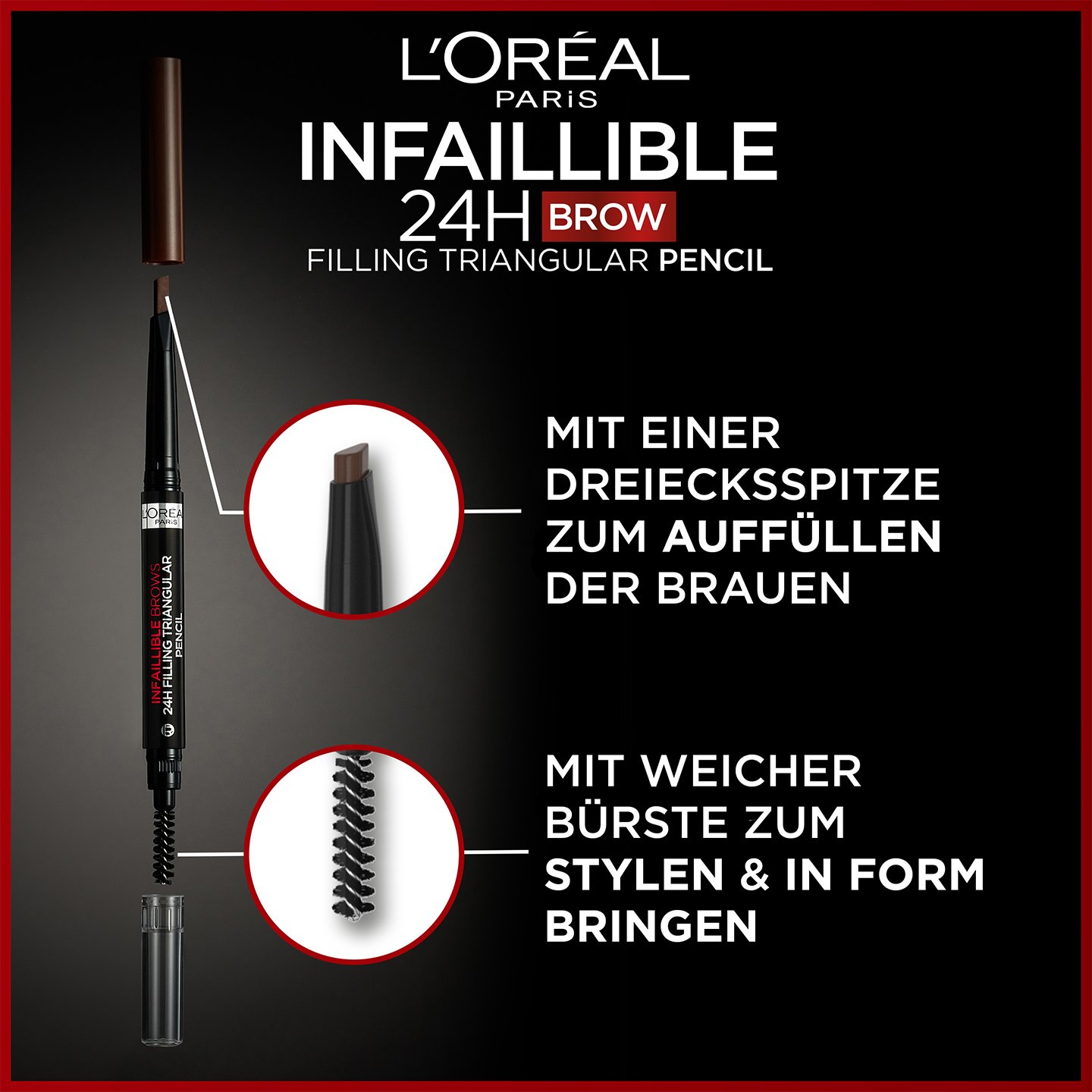 Infaillible Brows Augenbrauenstift 24h Filling Triangular Pencil 8.0 Light Cool Blonde - Produktvorteile